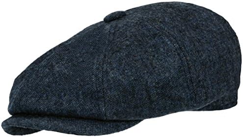Rooster Cobalt Wool Tweed Newsboy Gatsby Cap Ivy Golf Hat Driving Cabbie Gray