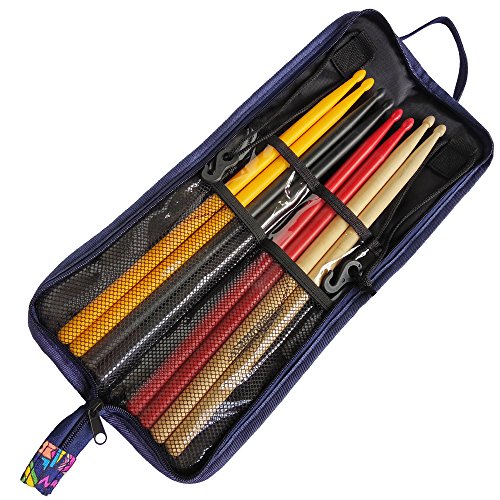Xinlink Professional Waterproof Drumstick Case Classic Country Style Pattern Carrying Gig Bag Covers with Shoulder Strap Kids Children Drum Stick Mallet Percussion Instrument Accessories - Thumbnail 4