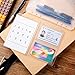 Tatuo Translucent Plastic 6 Holes Loose Leaf Bags Notebook Refills Filler Organizer, 2 Types Include Zipper Bag and Business 3-Card Storage Bag (15 Pieces, A5 Size)