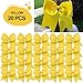 Large Christmas Cheer Bows Yellow Ponytail Holder Girls Elastic Hair Ties 8
