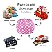 Kids Animal Bag-Stuffed Animal Storage Bean Bag Chair-100% cotton canvas storage bag Perfect Storage Solution for Toys, Clothes,Covers or Blankets(28’ ,Pink/white spot )