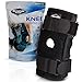Dynamic Gear Open Patella Stabilizing Knee Brace with Dual Aluminum Stability Hinges - Padded Neoprene Adjustable Compression Knee Support Brace for Meniscus Tear, ACL, Strains, Knee Pain, Arthritis