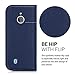 kwmobile Flip Case for Nokia 3310 3G 2017 / 4G 2018 - Smooth PU Leather Slim Folio Cover Protective Phone Holder - Dark Blue