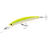 Yo-Zuri Crystal Minnow Deep Diver, Floating, 4-3/8 Inch, 110mm, Ghost Black