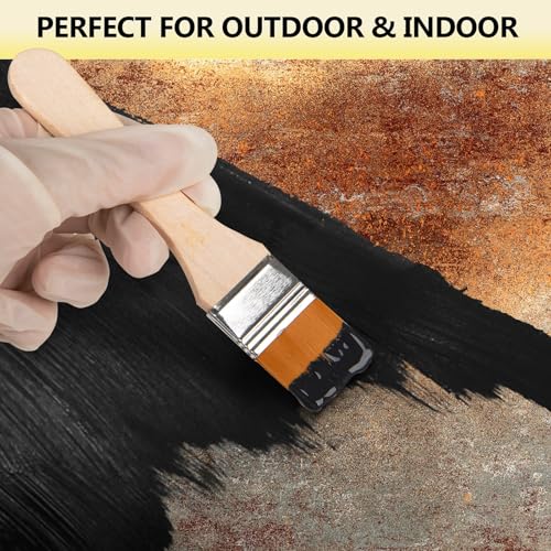 Meuvcol 2-in-1 Rust Converter & Metal Primer, 35 Floz Black Rust Remover Paint For Metal, Ultra Automotive Rust Reformer & Seal, Long-Lasting Rust Preventative Coating, Rust Inhibitor Repair Kit