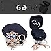 VIGOSS Compatible with Airpods Case Protective Silicone Cover with 6 in 1 Airpod Accessories Bling Owl Keychain/Earhooks/Straps/Storage Travel Box for Apple Airpods Blackthumb 1