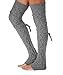 Leg Warmer, L&ZZ Women Thigh High Tie Cable Knit Crochet Long Boot Socks