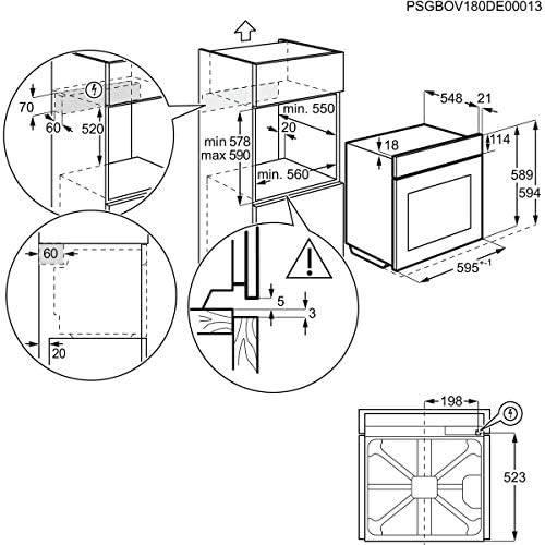 EOD6P77X Horno Multifunción a vapor con Limpieza Pirolítica, 11 funciones, 45 programas automáticos, Cocción Uniforme multinivel, Sonda Térmica, Calentamiento Rápido, Display LED, Inox, A+