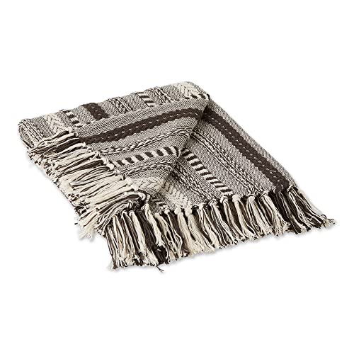 DII Braided Striped Decorative Throw Blanket