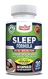 Premium Natural Sleep Aid | Easy to Take Dissolvable Strawberry-Flavor | Natural Insomnia Relief-Wake Up Refreshed Non-Groggy Melatonin-5 HTP-GABA | Magnesium-Zinc Plus Vitamin B6 | 60 Day Supply.