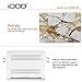 iDOO Soft Touch Hard Plastic Matte Case for MacBook Air 13 inch Model A1369 and A1466 - White & Gold Marble