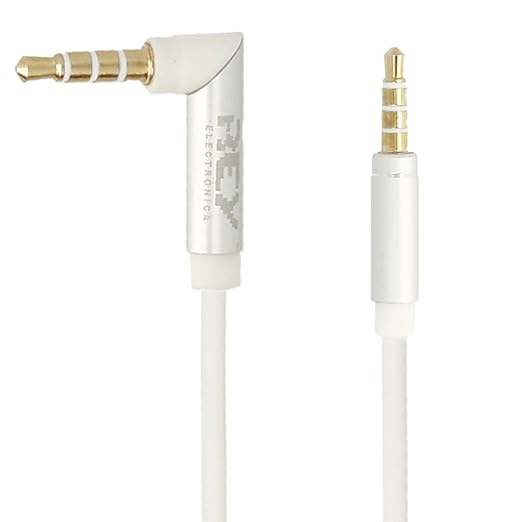 Cable Jack 3.5mm Macho a Hembra de 4 Polos Acodado con Ángulo de 90º