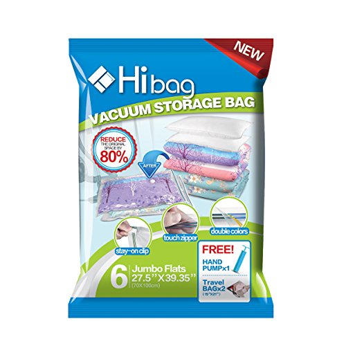 Buy Premium Space Saver Bags, Hibag Pack of 6 Vacuum Compression Bags
