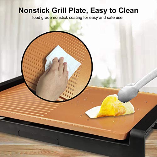 Electric Indoor Grill & Griddle, 2in1 Nonstick Deluxe Electric BBQ