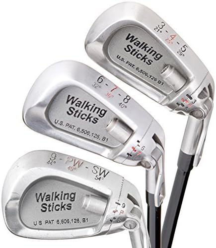 Lightest Golf Clubs for a Man or Woman – 3 Irons Replace 9 - Walk the Course With a Fraction of the Weight ! Adjustable Iron Set – Walking Sticks Golf