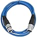 SEISMIC AUDIO - SAXLX-6 - 6' Blue XLR Male to XLR Female Patch Cable - Balanced - 6 Foot Patch Cord