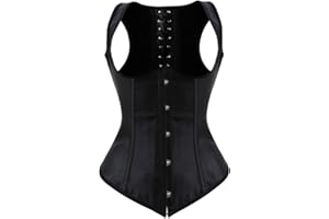 frawirshau Women's Gothic Steampunk Corset Bustier Waist Cincher Underbust Corset Vest Tank Top