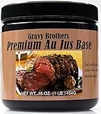 Premium Au Jus Concentrate 16oz by Gravy Brothers. Restaurant-Quality Roast Beef Base for Making Delicious Dipping Juice for Savory Prime Rib, Sandwiches & French Dip Sauce. Guaranteed to Please!