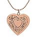 Ingooood Fashion Souvenir locket for women Flower heart pendant 18k real gold plated necklace jewelry