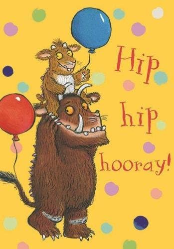 Woodmansterne The Gruffalo &amp; Gruffalos Child Piggy Back Hip Hip Hooray Birthday Card
