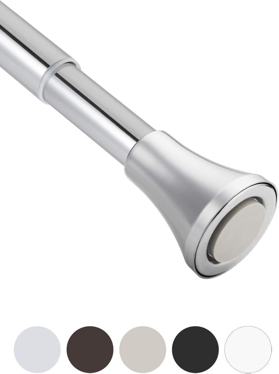 AmazerBath Spring Tension Curtain Rod, 26-42 Inches Short Rod Doorway Curtain Rod, Rust-Resistance Adjustable Curtain Rod, Chrome