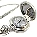 YouYouPifa Special Cute Enamel Small Pendant Pocket Watch (Silver/Butterfly)