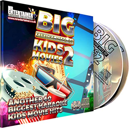 Mr Entertainer Big Karaoke Hits of Kids Movies Volume 2 - Double CD+G (CDG) Pack. 40 Top Songs. Sing the magical songs Children's movies