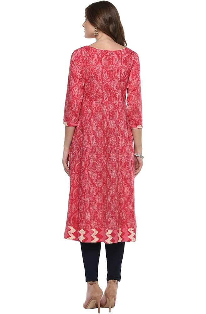 janasya women's cotton anarkali kurti