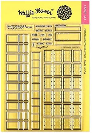 Waffle Flower Clear Stamp Set - Color Swatches
