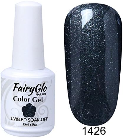 FairyGlo Gel Nail Polish Colour Coat Varnish Soak Off UV LED Beauty Salon Manicure Decor Nail Art 15ml Pearl Grey 1426