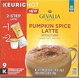 Gevalia Kaffe Pumpkin Spice Latte Espresso K-cup Pods & Latte Froth Packet (9 Count Box)