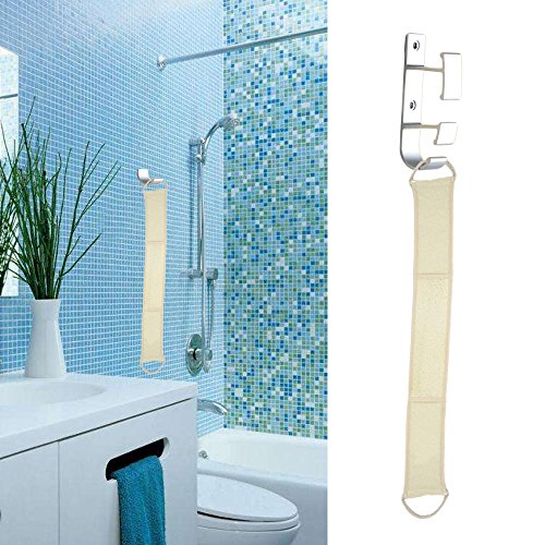 Exfoliating Loofah Back Scrubber for Shower, Body Scratcher Natural Luffa Reduce Back Acne, Exfoliate and Promote Circulation for Men and Women