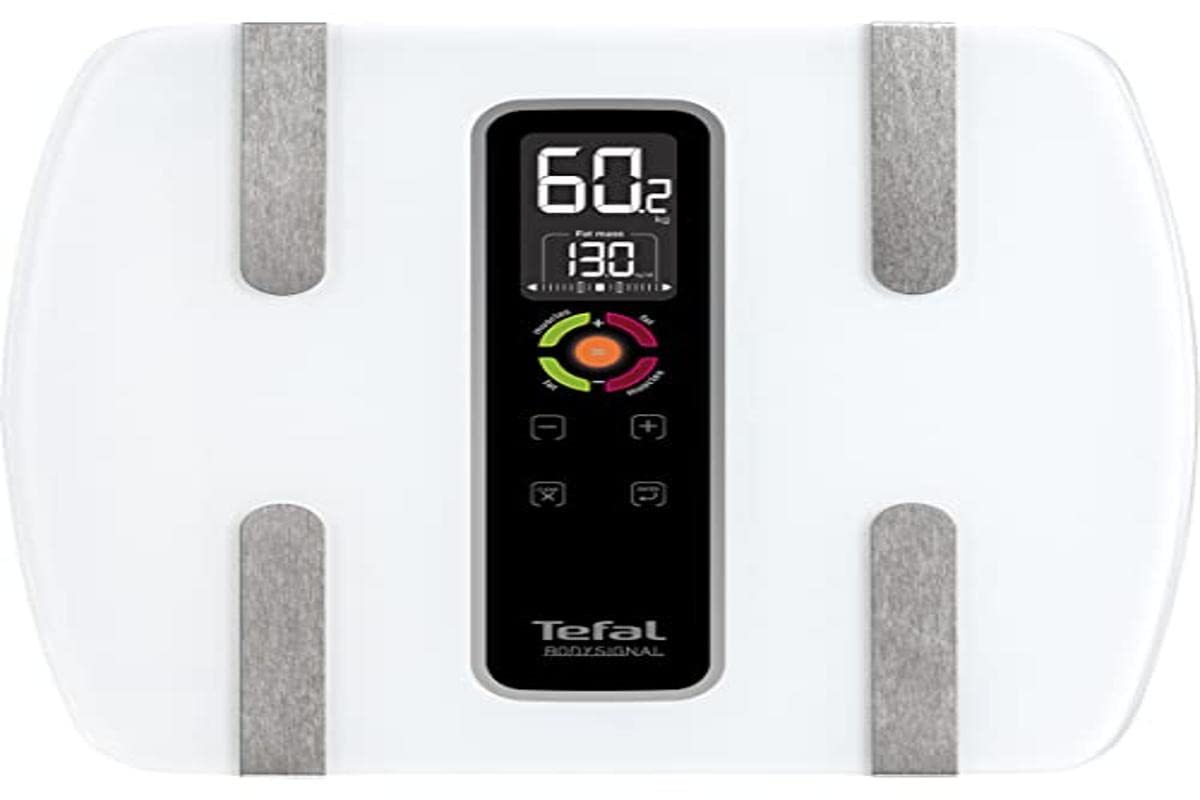 Tefal BM7100S6 Body Signal 3 Body Composition Scales with 4 Memory Profiles Glass