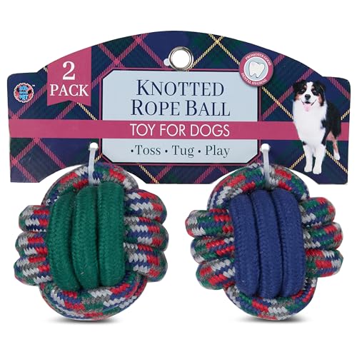 Bow Wow Woven Rope Dog Toys – Durable Chew & Tug Toys for Medium & Large Dogs –…