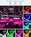 LED Interior Car Lights Bluetooth APP Controller, Ajaol 4pcs 48 LED USB DC 5V Multicolor Music Car Interior Light LED Under Dash Lighting Kit for Auto with Sound Active Function, NO Remote Controlthumb 1