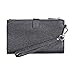 Michael Kors Women's Jet Set Double Zip Wristlet, Silver-Tone Hardware/Black