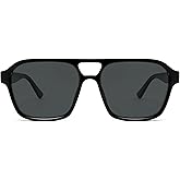 HERJOUR Retro Trendy Square Polarized Aviator Sunglasses Womens Mens 70s Classic Vintage Oversized Sun Glasses AR82380