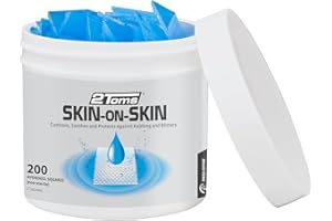 2Toms Skin-On-Skin Hydrogel Squares for Blisters, Chafing, Stings, Irritations, and Skin Pain Relief, 200 1-Inch Squares
