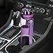 Swig Savvy Sports Water Bottle, Motivational Time Marker, Leakproof Lid, Silicone Sleeve,18oz (Purple)