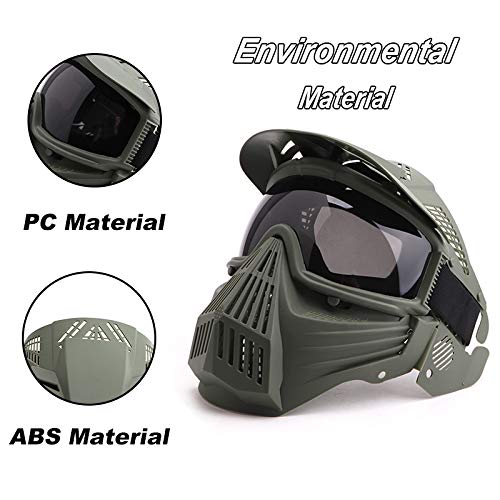 image for Anyoupin Paintball Mask, Airsoft Mask Full Face with Goggles Impact Re