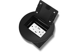 KYHSHJ Recessed Circular Floor Socket Kit with 2 * 20A Receptacle，4.8A 1 USB-A Ports &1 USB-C Port，Corrosive Resistant Hardwa