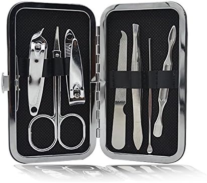 Nail Clippers, Pedicure Kit, Professional Grooming Kit, Nail Tools with Luxurious Travel Case (Brown)