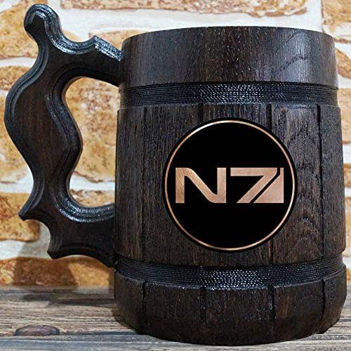 Mass Effect N7 Beer Mug, Gamer Gift, Personalized Beer