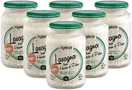 Zanuzzo Lasagna Noodles | 4g of carbs | Low Calories | Low Carbs | 6 units | 6 x 19.92oz