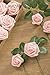 Ling's moment 24pcs Artificial Blush Rose Buds & Petite Roses w/Stem for DIY Wedding Bouquets Boutonnieres Corsages Table Centerpieces Decorations