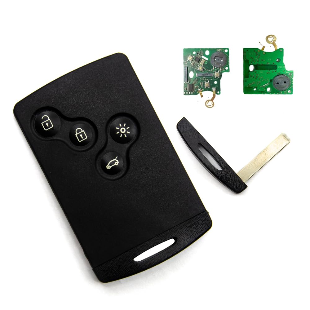 CAS Cles Auto services Renault Clio 4 & Captur Card from 2013 to 2019 – Adaptable Electronic Card Compatible with Hands Free and Non-Handsfree: Hitag AES PCF 7945/7953 (4A) – Car Key