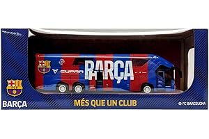 SOCKERS FC Barcelona Official Collectible Miniature Team Bus – Premium Die-Cast Soccer Bus Toy with Friction-Power Engine – Pull-Back & Go – Licensed Football Merchandise & Fan Display Model