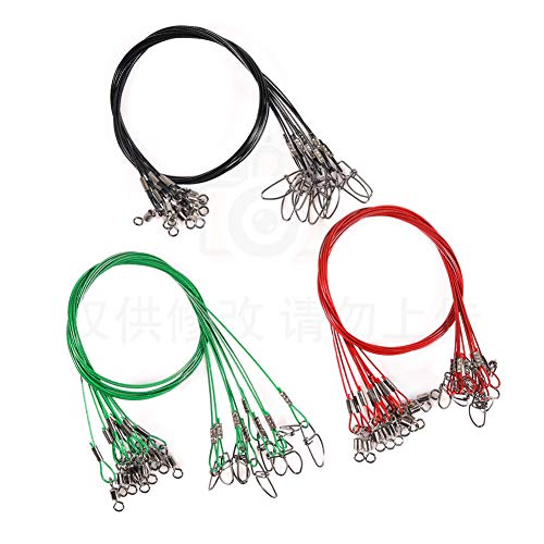 YOTO Angelschnur mit Wirbel und Schnappverschluss, 30 Stück, strapazierfähig, Edelstahl, 30 Stück – Bild 4