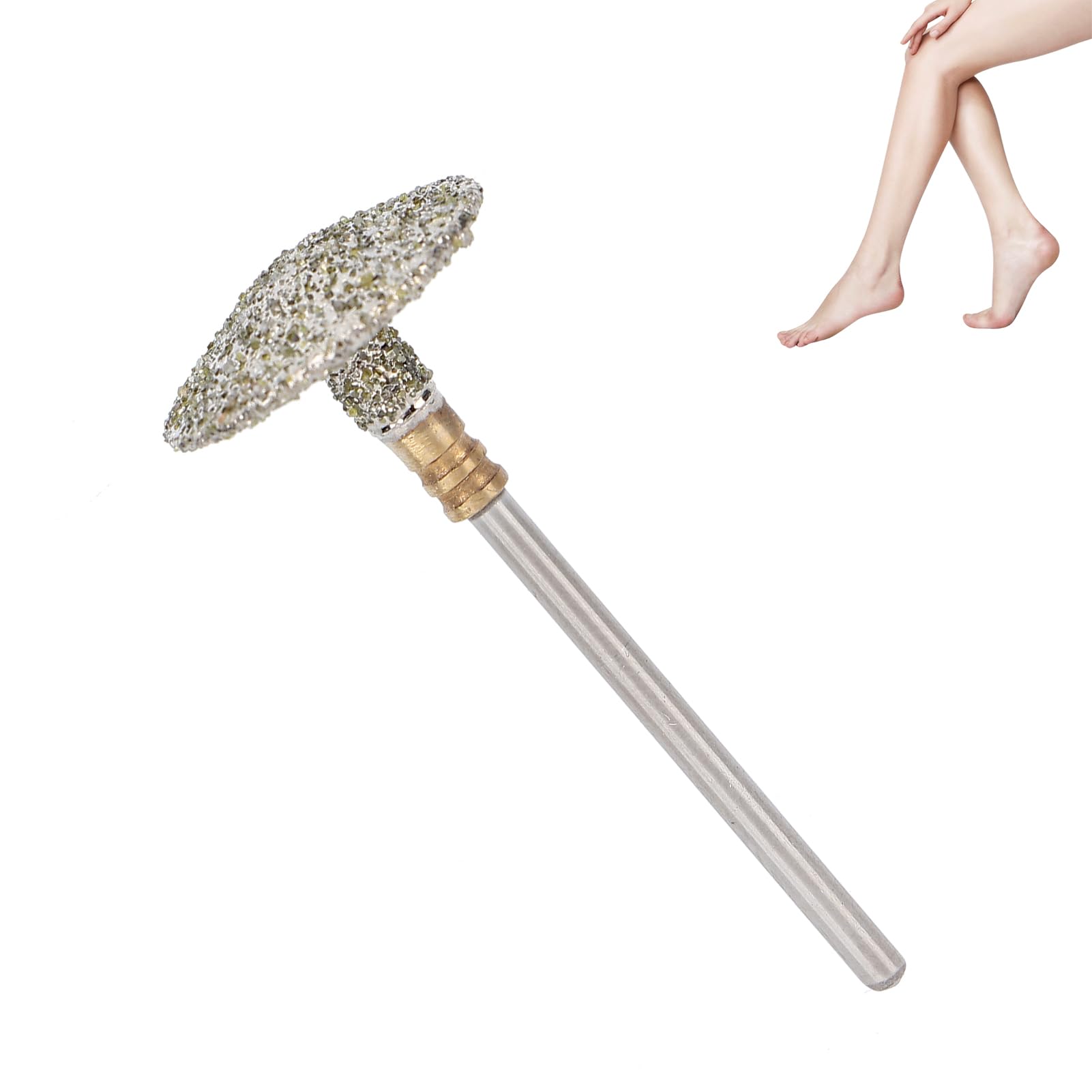 Pedicure Drill Bit, Umbrella Shape Diamond Nail Drill Bits Foot Electric Callus Remover Grinding Head Dead Skin Remover for Electric Foot File Drilling Machine Accessory Tool (C)