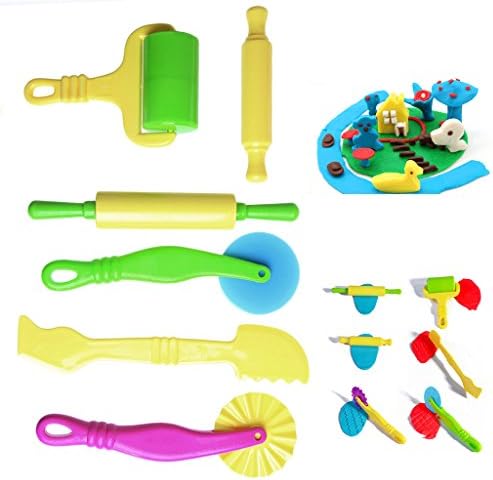 6x Pottery Clay Plasticine Dough Sculpture Modelling Tools Kids Pretend Play Toy